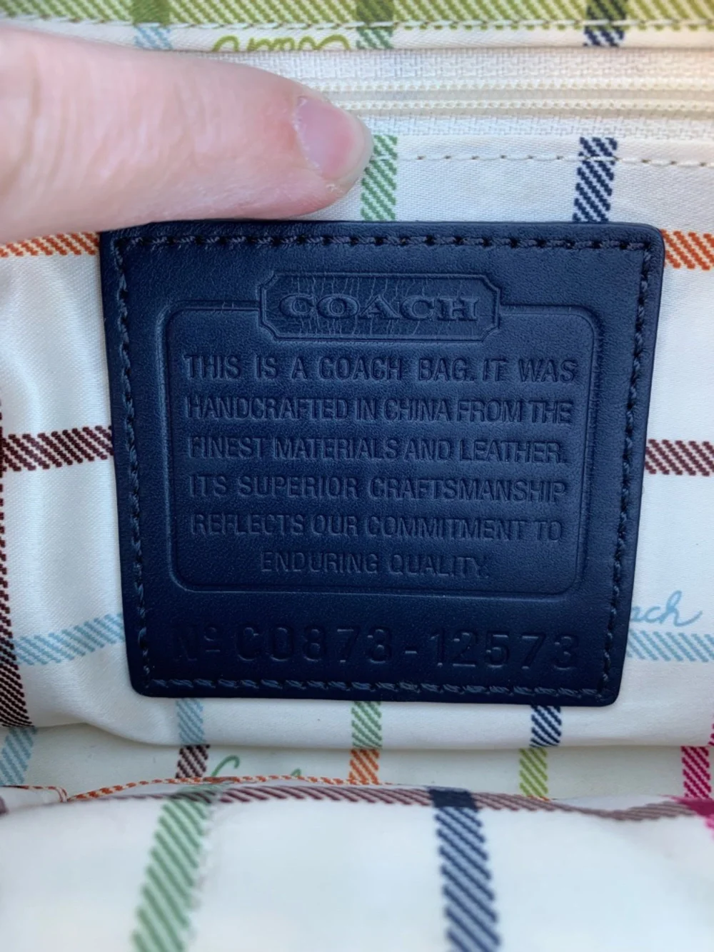Coach 12573 denim blue and Gray Signature Bleeker Tote Bag with matching wallet - Picture 6 of 16